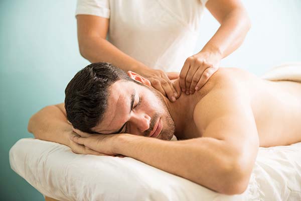 Deep tissue massage at a spa