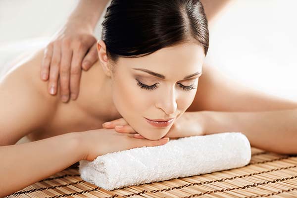 Healthy woman in spa salon